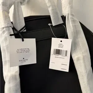 kate spade | Bags | Kate Spade Charcoal Backpack With Gold  display picture 3
